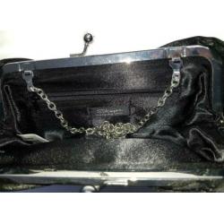 Steps zwarte clutch met strass (als nieuw)