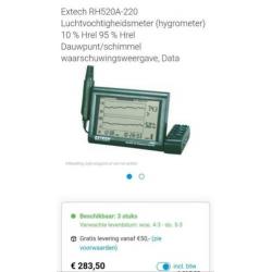 Extech RH520A-220 Luchtvochtigheidsmeter (hygrometer)