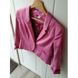 Roze blazer van H&M maat 38