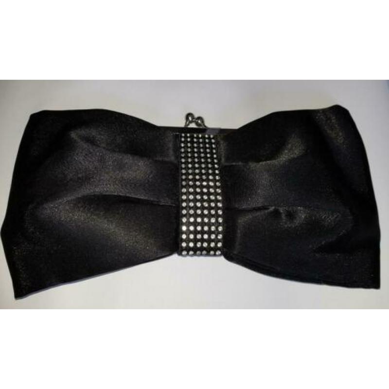 Steps zwarte clutch met strass (als nieuw)