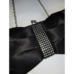 Steps zwarte clutch met strass (als nieuw)