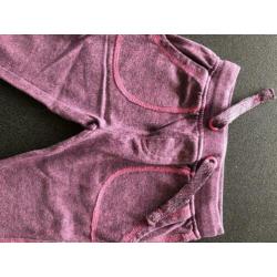 Meisje joggingbroek maat 86 paars roze
