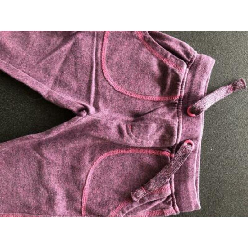 Meisje joggingbroek maat 86 paars roze