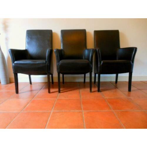 6 eetkamerstoelen leer