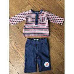4 Noppies kledingsetjes blauw/grijs/rood
