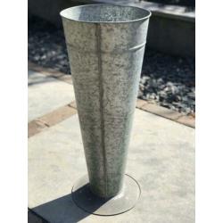 Zinken 60 cm hoge vaas emmer
