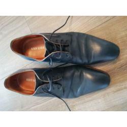 Van Lier - blauwe leren herenschoenen - mt 8 (UK) / 42 (EU)