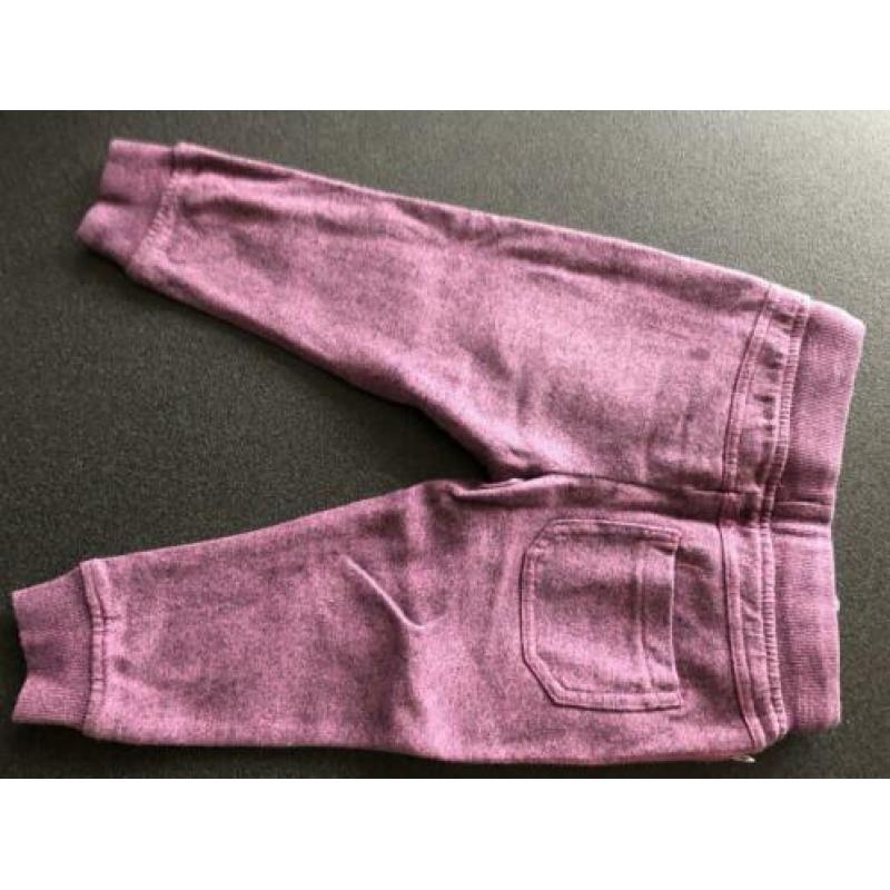 Meisje joggingbroek maat 86 paars roze