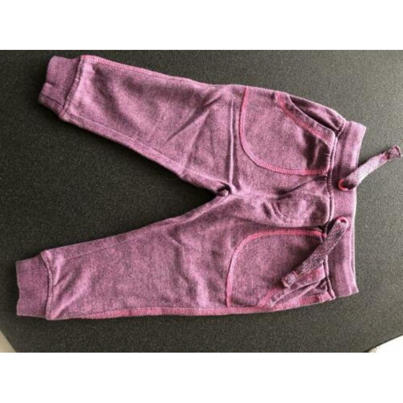 Meisje joggingbroek maat 86 paars roze