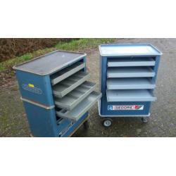 gereedschapwagen 2st GEDORE gereedschapkar 4ladig + bak ZGOH