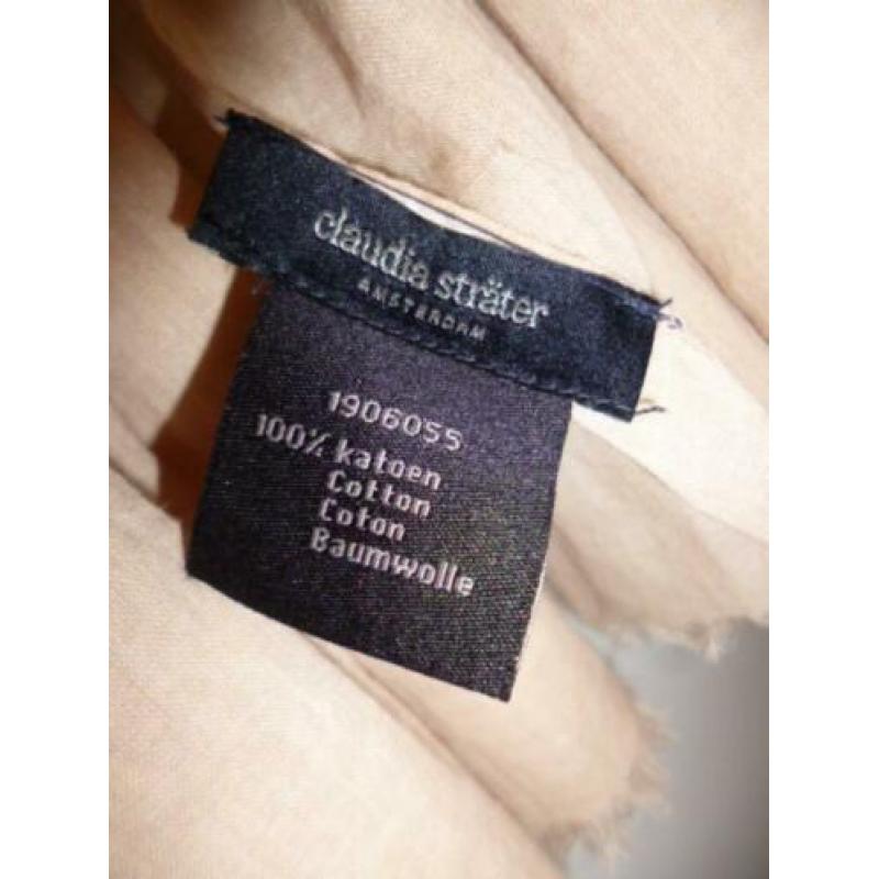 Claudia Strater, shawl, zlamroze/beige/goud/ lengte 190 cm