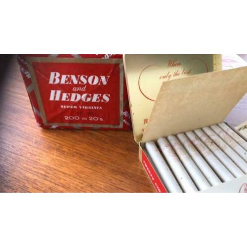 Benson and hedges Oude sigaretten uit 1967.
