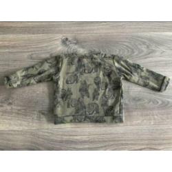 Stoer Moodstreet truitje khaki groen beren