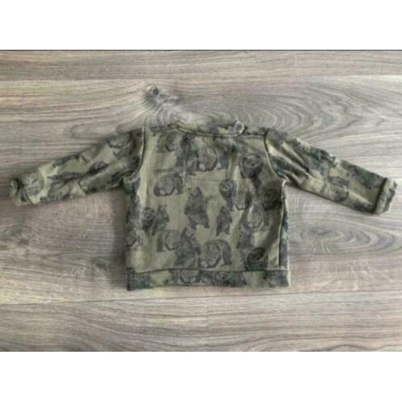 Stoer Moodstreet truitje khaki groen beren
