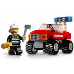 Lego city 7241 brandweer commandant auto jeep brandweerman