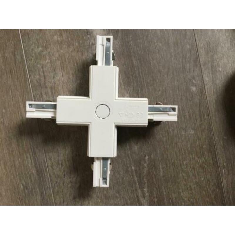 Connector / Kruis koppelstuk compatibel met Unipro track wit