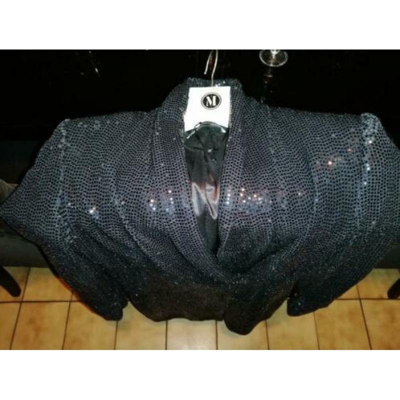 Zara blazer jurk pailletten maat xs zwart