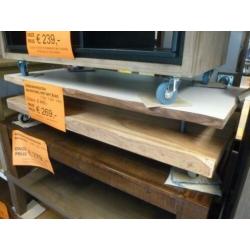 Nieuwe seeshamhouten salontafel van 120cm
