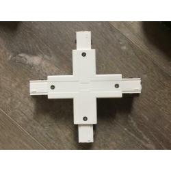 Connector / Kruis koppelstuk compatibel met Unipro track wit