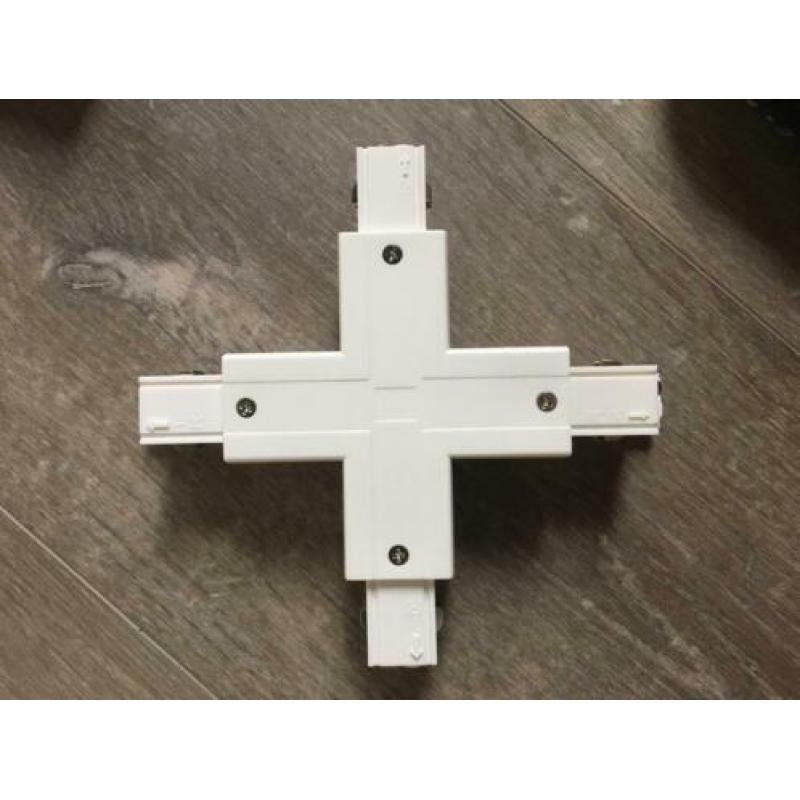 Connector / Kruis koppelstuk compatibel met Unipro track wit