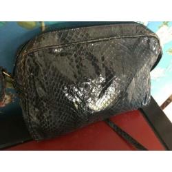 Vintage boho hippie festival retro oude slangenleder tasje