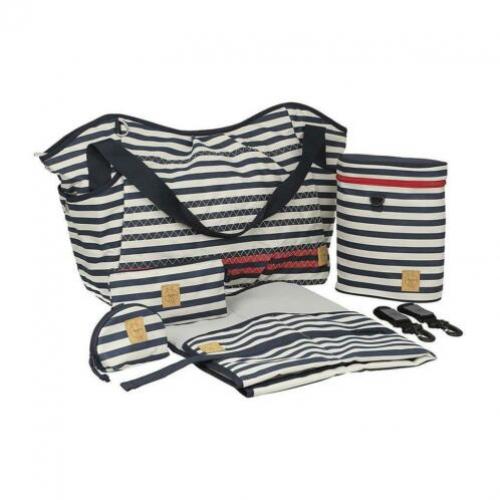 Nieuw luiertas Lässig casual twinbag striped zigzag navy