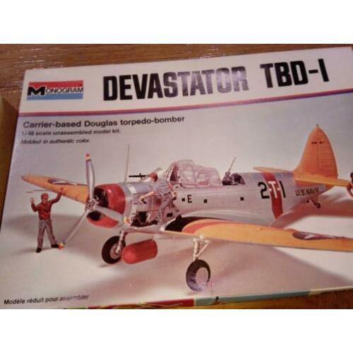 monogram 1/48 Devastator TBD incl 3 crew nieuw modelbouw