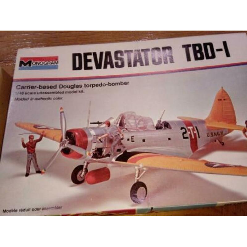 monogram 1/48 Devastator TBD incl 3 crew nieuw modelbouw