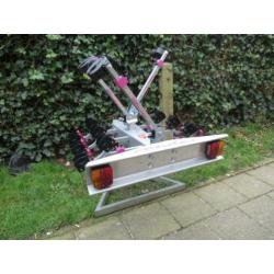Fietsendrager Spinder Condor. Voor 3 fietsen. kantelbaar