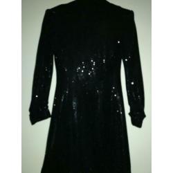 Zara blazer jurk pailletten maat xs zwart