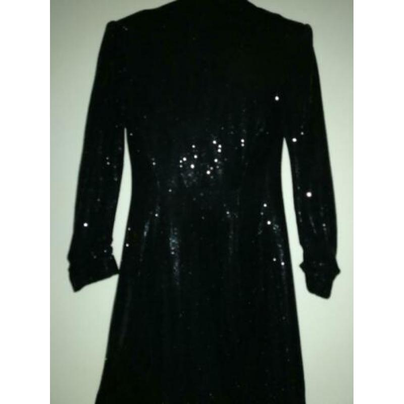 Zara blazer jurk pailletten maat xs zwart