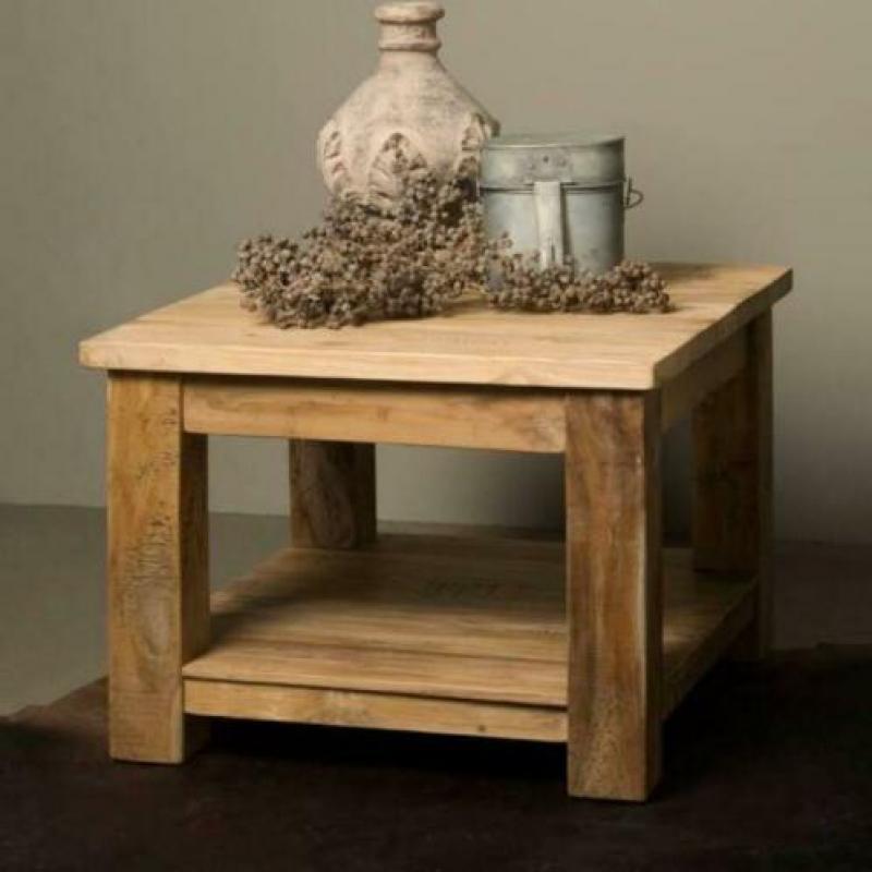Teakhouten bijzet tafel