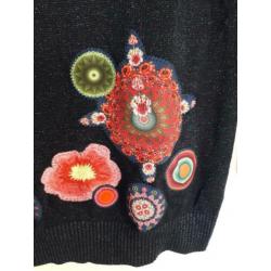 Desiqual mooie aparte trui donker blauw maat L