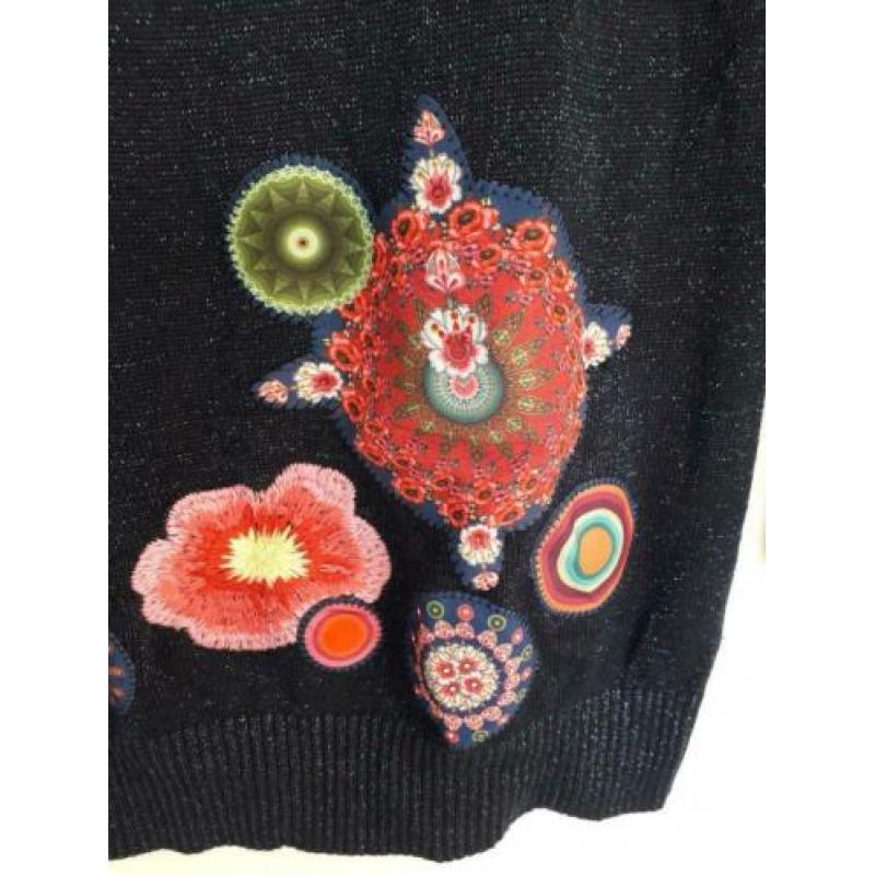 Desiqual mooie aparte trui donker blauw maat L
