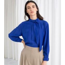 & Other stories kobalt blauw blouse 34 strik