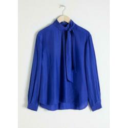 & Other stories kobalt blauw blouse 34 strik