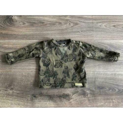 Stoer Moodstreet truitje khaki groen beren