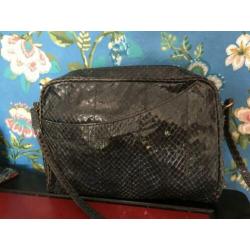 Vintage boho hippie festival retro oude slangenleder tasje