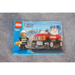 Lego city 7241 brandweer commandant auto jeep brandweerman