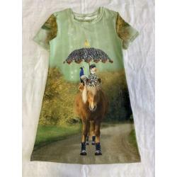 Jurkje paard met zebraparaplu (ook met lange mouw) maat 146