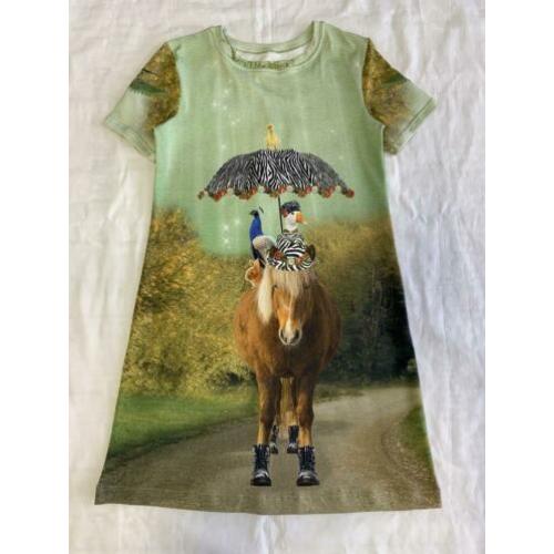 Jurkje paard met zebraparaplu (ook met lange mouw) maat 146