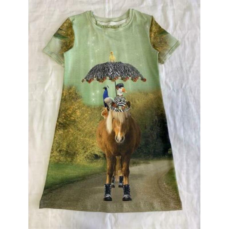 Jurkje paard met zebraparaplu (ook met lange mouw) maat 146