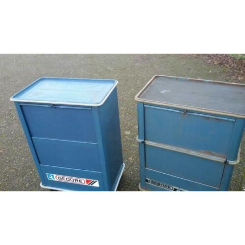 gereedschapwagen 2st GEDORE gereedschapkar 4ladig + bak ZGOH
