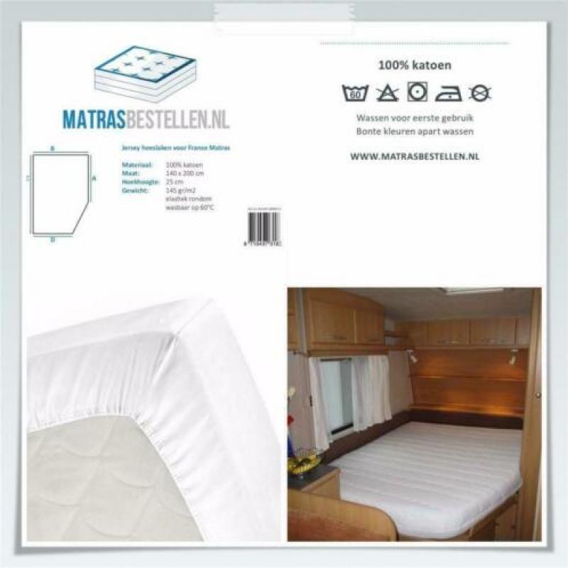 Frans matras hoeslaken,Maatwerk, Caravan of camper