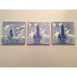 Antieken delfts blauwe tegels