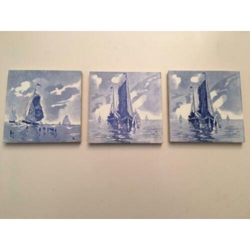 Antieken delfts blauwe tegels