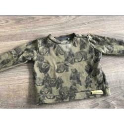 Stoer Moodstreet truitje khaki groen beren