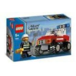 Lego city 7241 brandweer commandant auto jeep brandweerman