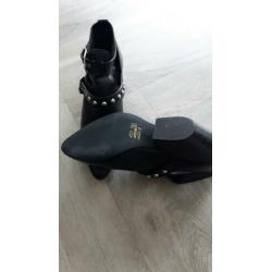 Zwartwitte cowboy boot snakeprint 40 nieuw