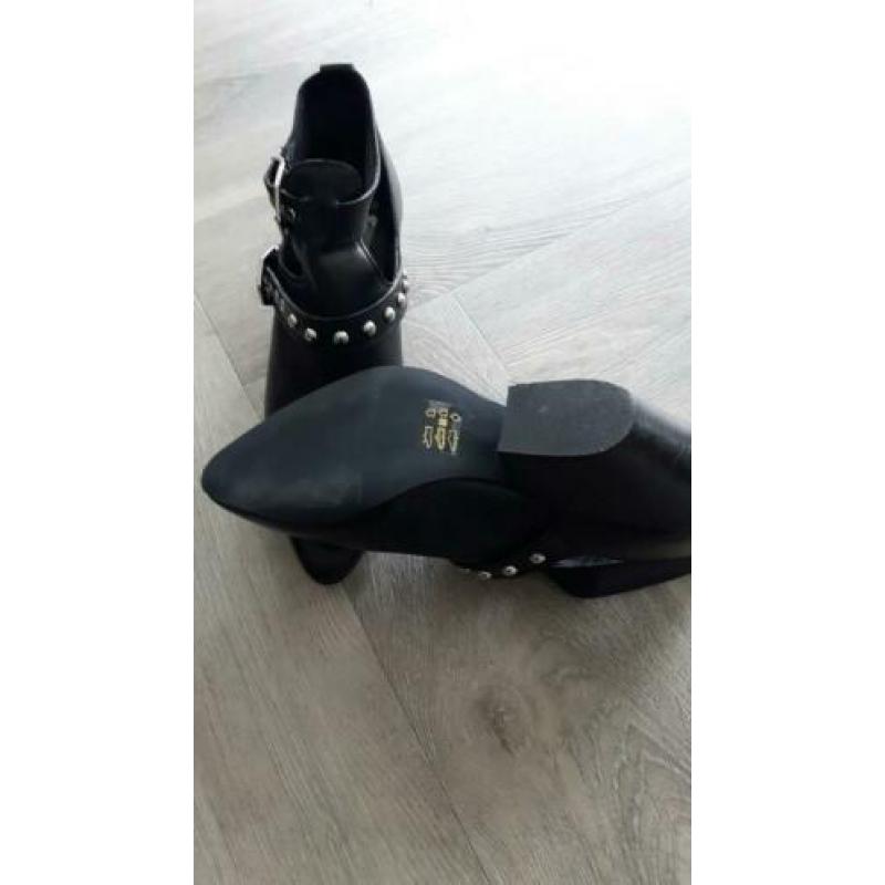 Zwartwitte cowboy boot snakeprint 40 nieuw